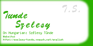 tunde szelesy business card